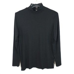 KINGBEGA Men Turtleneck Basic Thermal Casual Long Sleeve Stretch Black Medium